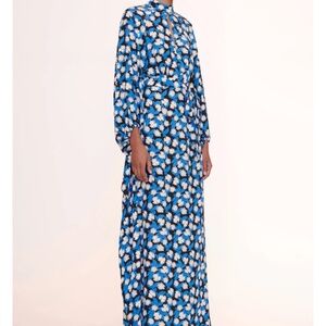 Staud Danica Dress White acid floral